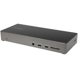 Startech USB C Dock - Triple 4K Monitor USB Type-C Docking Station - 100W Power Delivery - DP 1.4 Alt Mode & DSC, 2x DisplayPort 1.4/HDMI 2.0 - 6xUSB (2x 10Gbps) - Windows/Chrome Computing Dock / Port Repeater