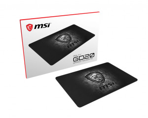 MSI AGILITY GD20 Pro Gaming Mousepad '320mm x 220mm, Pro Gamer ultra-smooth textile surface, Iconic Dragon design, Anti-slip and shock-absorbing rubber base' Gray Mouse Pad