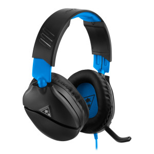 Turtle Beach Recon 70p Gaming Headset for PS5, PS4, Xbox, Switch PC - Black & Blue Wired Black, Blue Gaming Headset