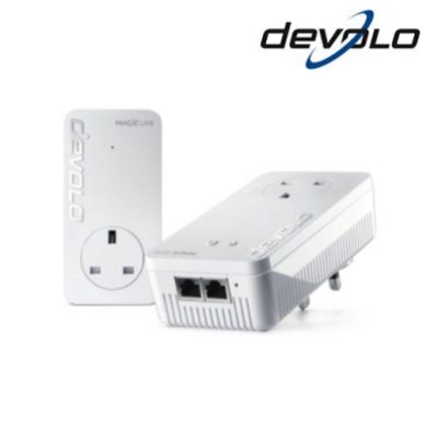 Devolo, WiFi6 StartKit 2xLAN PassThru 2xplugs, Magic 2 WiFi 6 2400 Mbit/s Ethernet LAN Wi-Fi White 2 pc(s), NETWORKROUTER