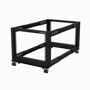 StarTech.com 8U 19" Open Frame Server Rack - Compact 4 Post Adjustable Depth (22-40") Mobile - Free Standing Network/Computer Equipment Data Rack - Dell PowerEdge HP ProLiant ThinkServer