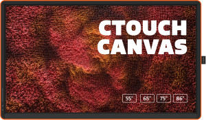 CTOUCH Canvas 138.8 cm (54.6") 3840 x 2160 pixels Multi-touch Orange, Black
