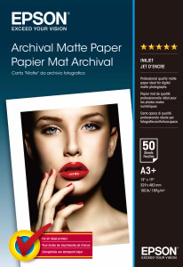 Epson Archival Matte Paper, DIN A3+, 189g/m?, 50 Sheets
