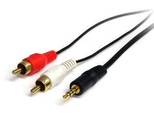 Startech 3 ft Stereo Audio Cable - 3.5mm Male to 2x RCA Male 3.5mm to 2 x RCA 0.92 m Audio Cable